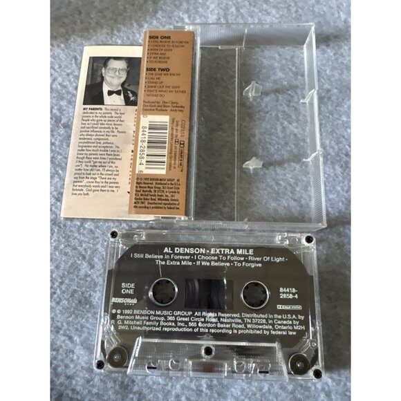 Al Denson "The Extra Mile" Vintage 1992 Christian Music Cassette Tape with Origi - Picture 4 of 7